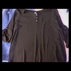 Blouse see through black brand new